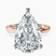 Pre-Designed 18kt Rose Gold Four Prong Solitaire 2mm Lab Diamond Ring