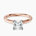 Pre-Designed 10kt Rose Gold Four Prong Solitaire 2mm Lab Diamond Ring
