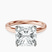 Pre-Designed 10kt Rose Gold Four Prong Solitaire 2mm Lab Diamond Ring