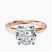 Pre-Designed 18kt Rose Gold Four Prong Solitaire 2mm Lab Diamond Ring