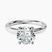 10kt White Gold Four Prong Solitaire 2mm Lab Diamond Ring