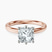 Pre-Designed 14ct Rose Gold Six Prong Solitaire 2mm Lab Diamond Ring