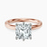 Pre-Designed 10kt Rose Gold Six Prong Solitaire 2mm Lab Diamond Ring