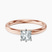 Pre-Designed 18kt Rose Gold Six Prong Solitaire 2mm Lab Diamond Ring