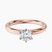 Pre-Designed 10kt Rose Gold Six Prong Solitaire 2mm Lab Diamond Ring