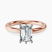 Pre-Designed 10kt Rose Gold Six Prong Solitaire 2mm Lab Diamond Ring
