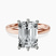 Pre-Designed 10kt Rose Gold Six Prong Solitaire 2mm Lab Diamond Ring