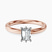 Pre-Designed 10kt Rose Gold Six Prong Solitaire 2mm Lab Diamond Ring