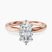 Pre-Designed 10kt Rose Gold Six Prong Solitaire 2mm Lab Diamond Ring