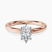 Pre-Designed 14kt Rose Gold Six Prong Solitaire 2mm Lab Diamond Ring