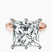 Pre-Designed 10kt Rose Gold Six Prong Solitaire 2mm Lab Diamond Ring