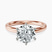 18kt Rose Gold Six Prong Solitaire 2mm Lab Diamond Ring