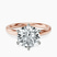 Pre-Designed 14kt Rose Gold Six Prong Solitaire 2mm Lab Diamond Ring