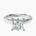 Pre-Designed 10kt White Gold Six Prong Solitaire 2mm Lab Diamond Ring
