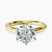 18kt Yellow Gold Six Prong Solitaire 2mm Lab Diamond Ring