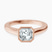 Pre-Designed 10kt Rose Gold Bezel Set Solitaire Lab Diamond Ring