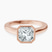 Pre-Designed 9ct Rose Gold Bezel Set Solitaire Lab Diamond Ring