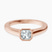 Pre-Designed 14kt Rose Gold Bezel Set Solitaire Lab Diamond Ring