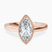Pre-Designed 14kt Rose Gold Bezel Set Solitaire Lab Diamond Ring