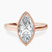 Pre-Designed 14ct Rose Gold Bezel Set Solitaire Lab Diamond Ring