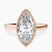 Pre-Designed 10kt Rose Gold Bezel Set Solitaire Lab Diamond Ring