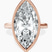 Pre-Designed 14kt Rose Gold Bezel Set Solitaire Lab Diamond Ring