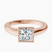 Pre-Designed 14kt Rose Gold Bezel Set Solitaire Lab Diamond Ring