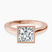 Bezel Set Solitaire Lab Diamond Engagement Ring in 10kt Rose Gold