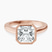 Pre-Designed 14kt Rose Gold Bezel Set Solitaire Lab Diamond Ring