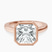 Pre-Designed 18kt Rose Gold Bezel Set Solitaire Lab Diamond Ring