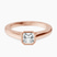 Pre-Designed 14kt Rose Gold Bezel Set Solitaire Lab Diamond Ring