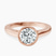 Pre-Designed 14kt Rose Gold Bezel Set Solitaire Lab Diamond Ring