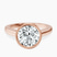 Pre-Designed 10kt Rose Gold Bezel Set Solitaire Lab Diamond Ring