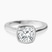 Bezel Set Solitaire Lab Diamond Engagement Ring in 9ct White Gold