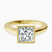 Bezel Set Solitaire Lab Diamond Engagement Ring in 14ct Yellow Gold