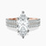 Tosca Secret Halo Double Band Lab Diamond Engagement Ring in 10kt Rose Gold