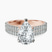 Tosca Secret Halo Double Band Lab Diamond Engagement Ring in 9ct Rose Gold