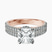 Tosca Secret Halo Double Band Lab Diamond Engagement Ring in 14ct Rose Gold