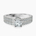 Pre-Designed 10kt White Gold Tosca Secret Halo Double Band Lab Diamond Ring