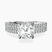 Tosca Secret Halo Double Band Lab Diamond Engagement Ring in 9ct White Gold