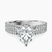 Pre-Designed 9ct White Gold Tosca Secret Halo Double Band Lab Diamond Ring