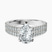 Pre-Designed Platinum Tosca Secret Halo Double Band Lab Diamond Ring