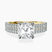 Tosca Secret Halo Double Band Lab Diamond Engagement Ring in 10kt Yellow Gold