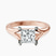 Cathedral Split Shank Solitaire Lab Diamond Engagement Ring in 9ct Rose Gold