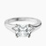 Cathedral Split Shank Solitaire Lab Diamond Engagement Ring in 9ct White Gold