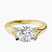 Cathedral Split Shank Solitaire Lab Diamond Engagement Ring in 14ct Yellow Gold