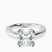 Shye Petal Solitaire Lab Diamond Engagement Ring in 18kt White Gold