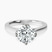 Shye Petal Solitaire Lab Diamond Engagement Ring in 18kt White Gold