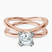 Pre-Designed 10kt Rose Gold Stella Criss Cross Solitaire Lab Diamond Ring