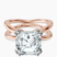 Pre-Designed 10kt Rose Gold Stella Criss Cross Solitaire Lab Diamond Ring